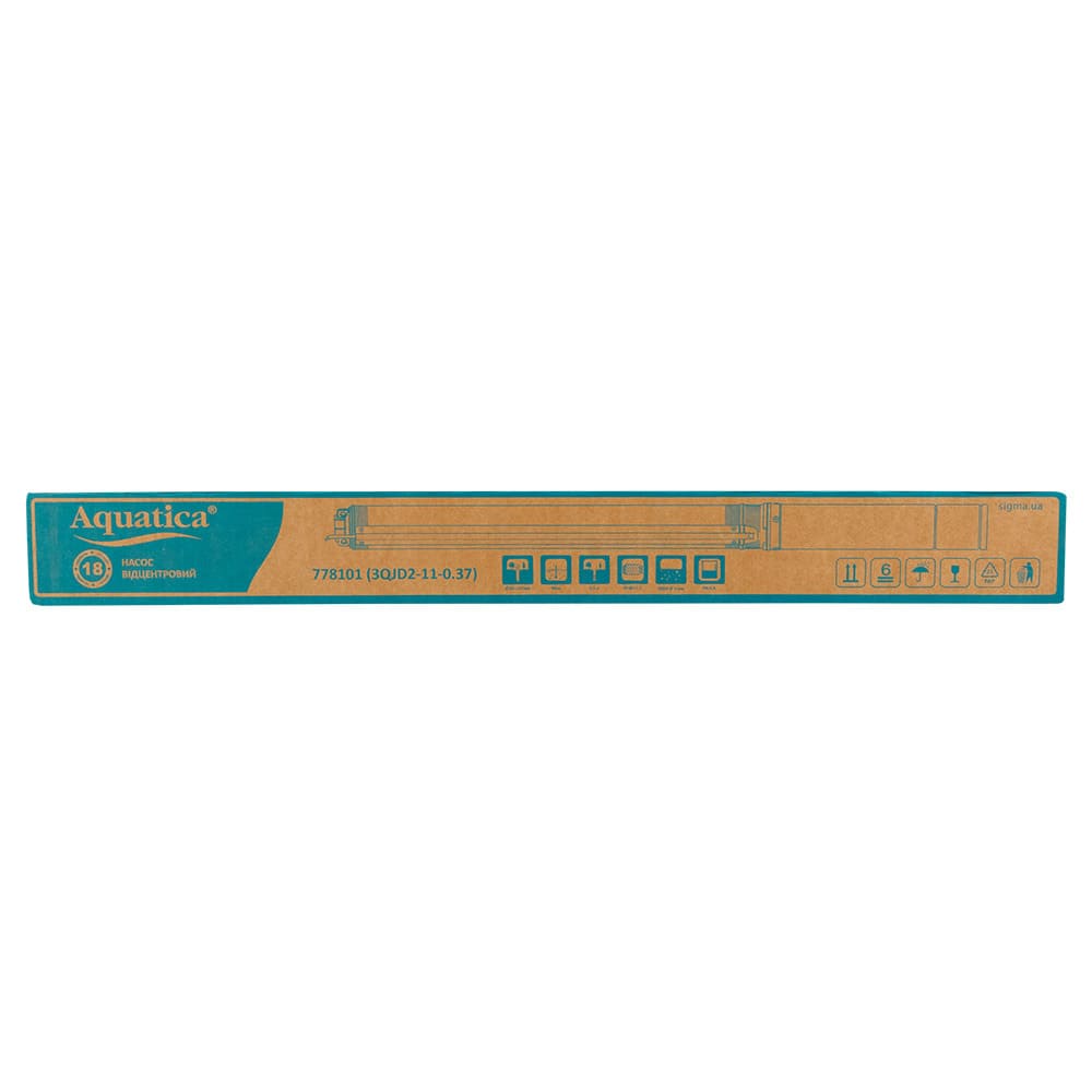 Насос Aquatica 778101 Відцентровий 0.37кВт H 48(36)м Q 45(30)л/хв Ø80мм (3QJD2-11-0.37)