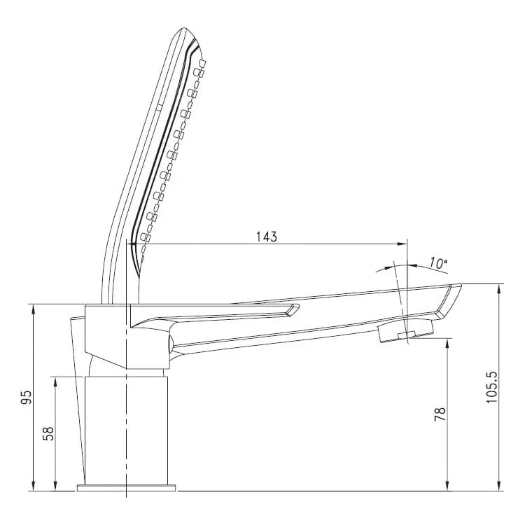 Змішувач для ванни на борт IMPRESE BRECLAV 85245W, хром/білий