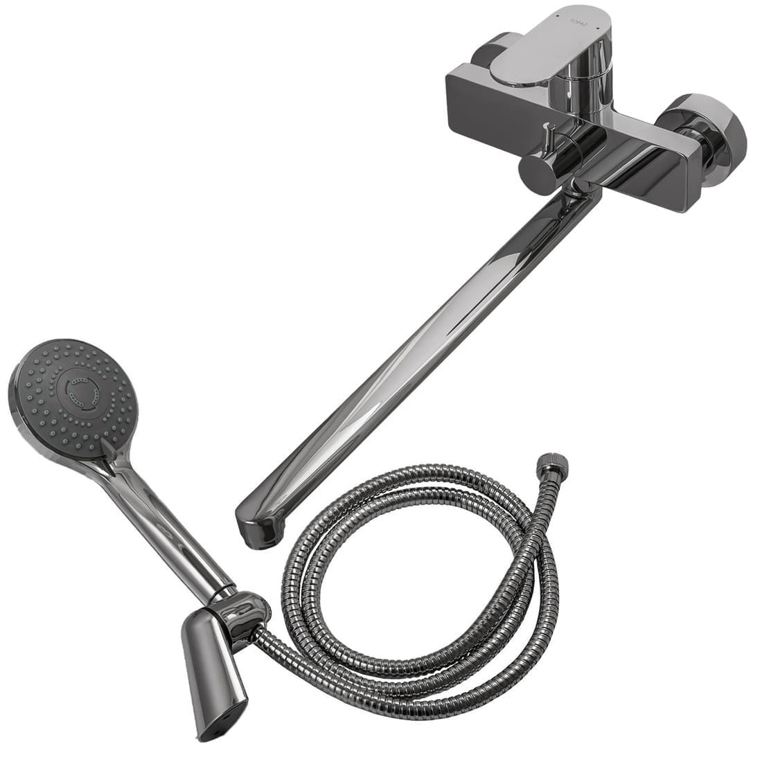 Змішувач для ванни TOPAZ BARTS TB 07116-H36 EURO носик (вилив) 350мм, комплект із душем