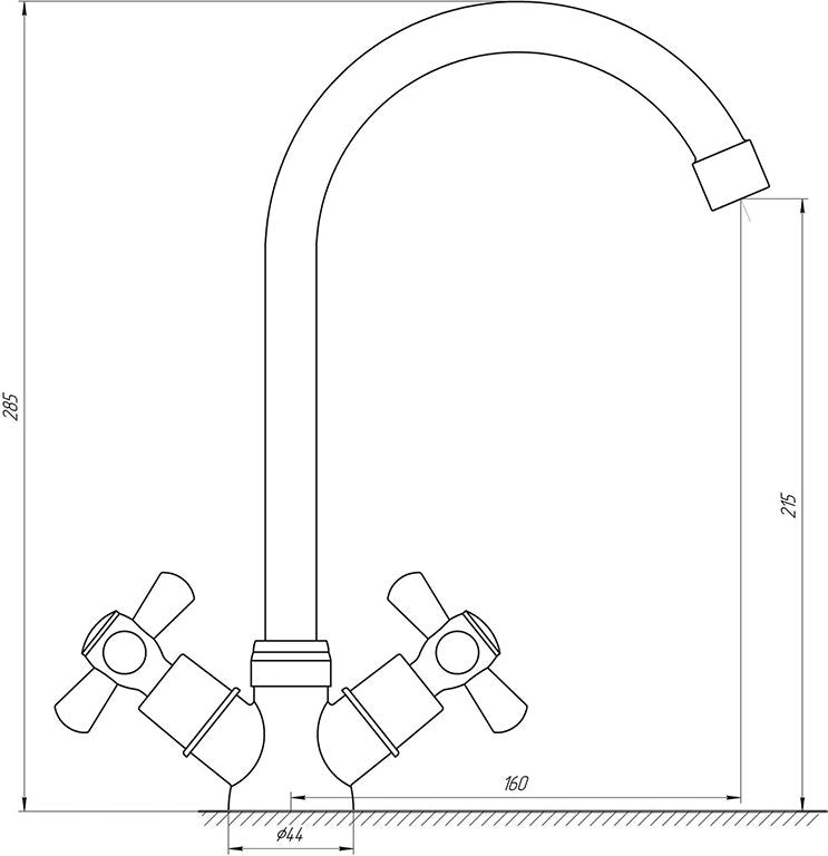 Змішувач для кухні Domino DK-H104-2N