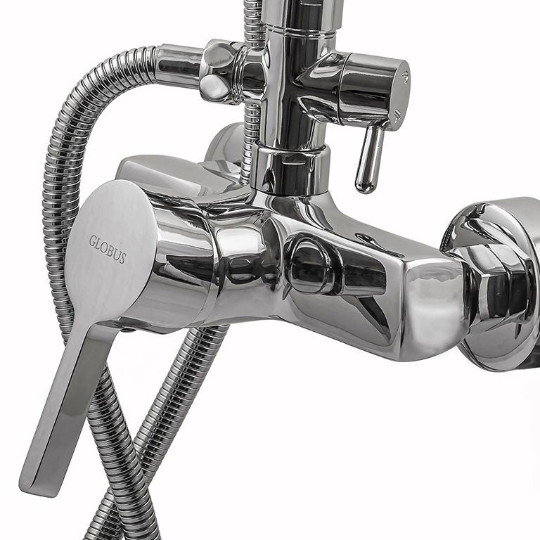 Душова система Globus Lux DS-007A LAZER з тропічним душем, латунь