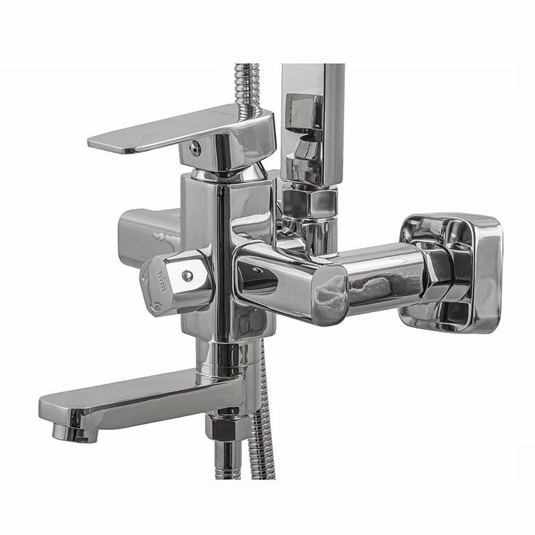 Душова система Globus Lux DS0026 з виливом, латунь, Штанга 125см