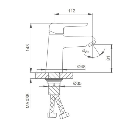 Змішувач для умивальника Frap F1017