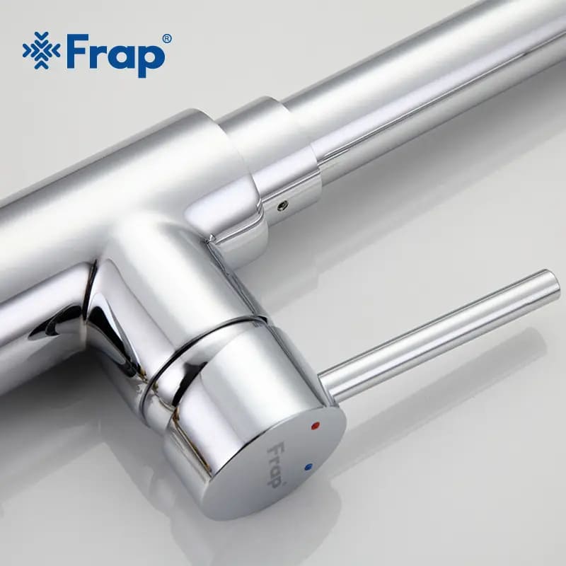 Змішувач для кухні FRAP F6052 з висувним виливом, 2 режими, хром