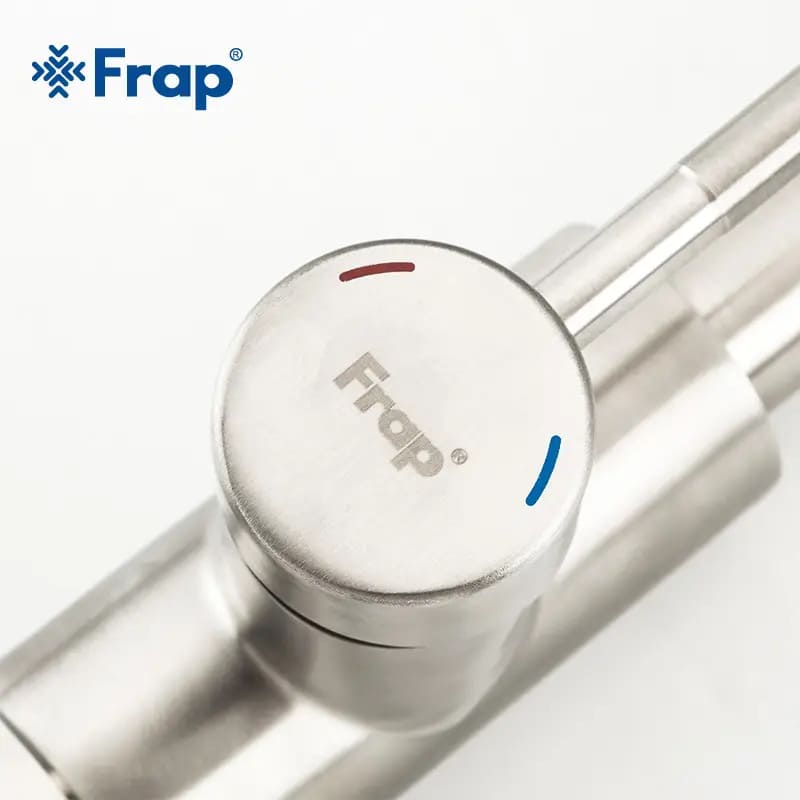 Змішувач для кухні FRAP F60899-1 з висувним виливом, сталевий