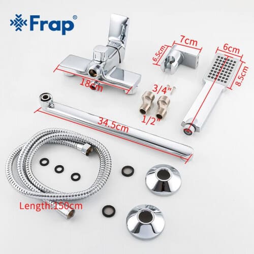 Змішувач для ванни Frap F2246, хром