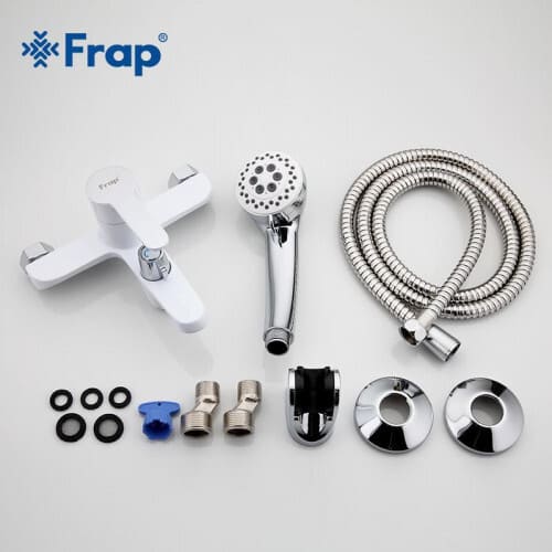 Змішувач для ванни Frap F3241, білий/хром
