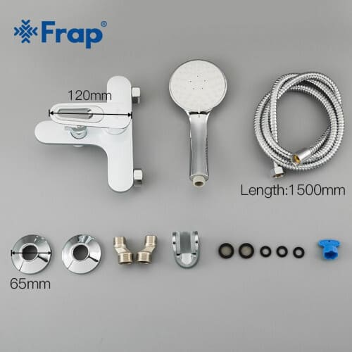 Змішувач для ванни Frap F3249, білий/хром