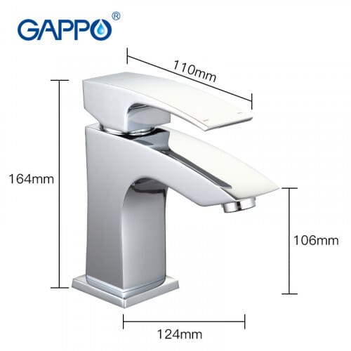 Змішувач для умивальника GAPPO G1007, хром
