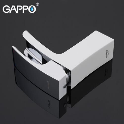 Змішувач для умивальника GAPPO G1007-30, білий/хром