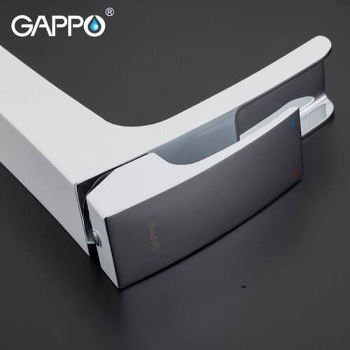 Змішувач для умивальника GAPPO G1007-31, білий/хром