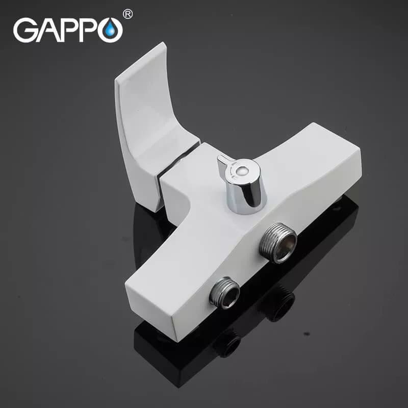 Змішувач для ванни GAPPO G2207-7, білий/хром