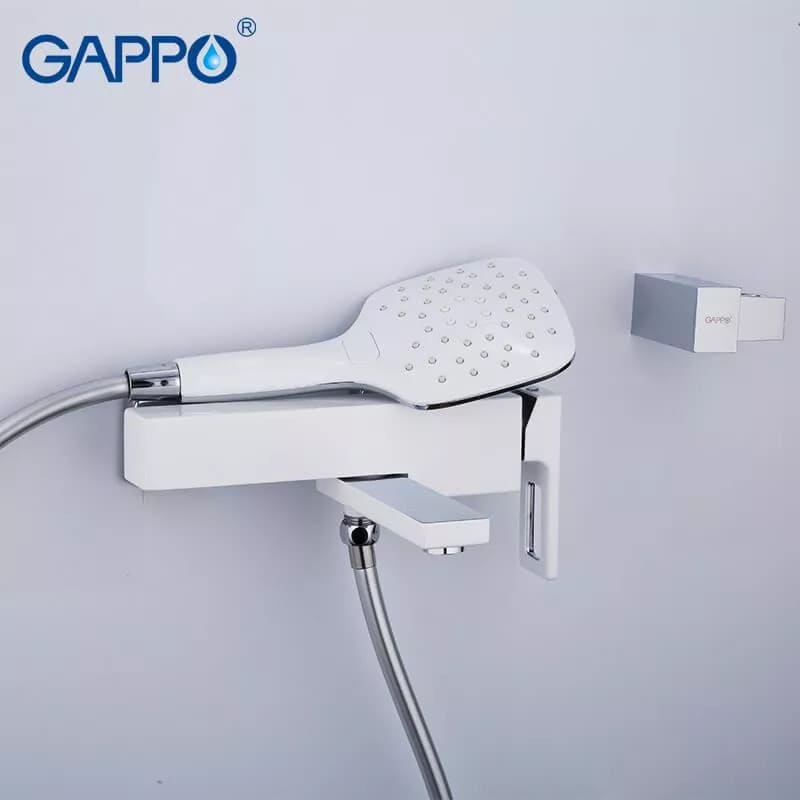 Змішувач для ванни GAPPO G3217-8, білий/хром
