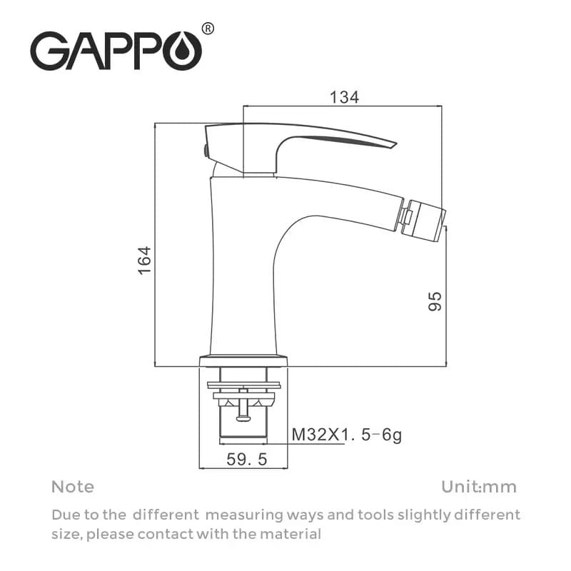 Змішувач для біде GAPPO G5007 хром