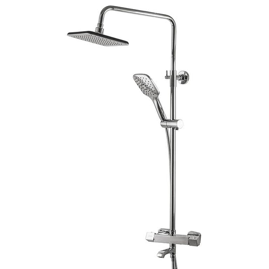Душова система Globus Lux GLM-0041T Куб Termostatic Штанга Круглая 1350мм, з виливом латунь