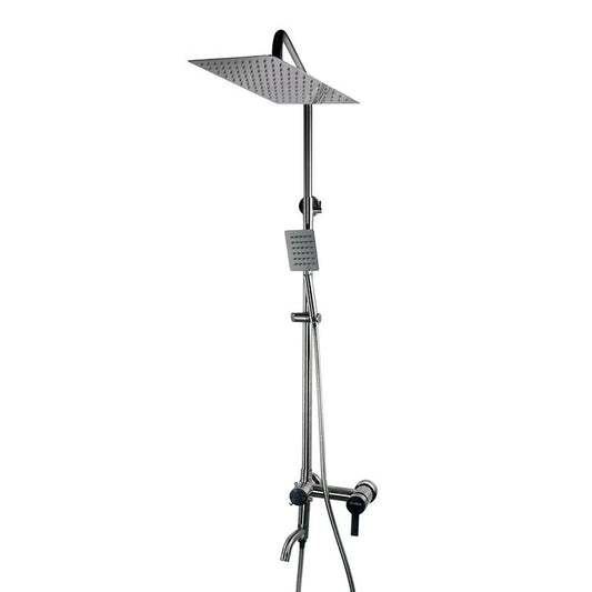 Душова система Globus Lux ALPEN SBT1-SQ-02-304 Нерж., з виливом, ручна лійка SUS, Тропік SUS 250*250мм