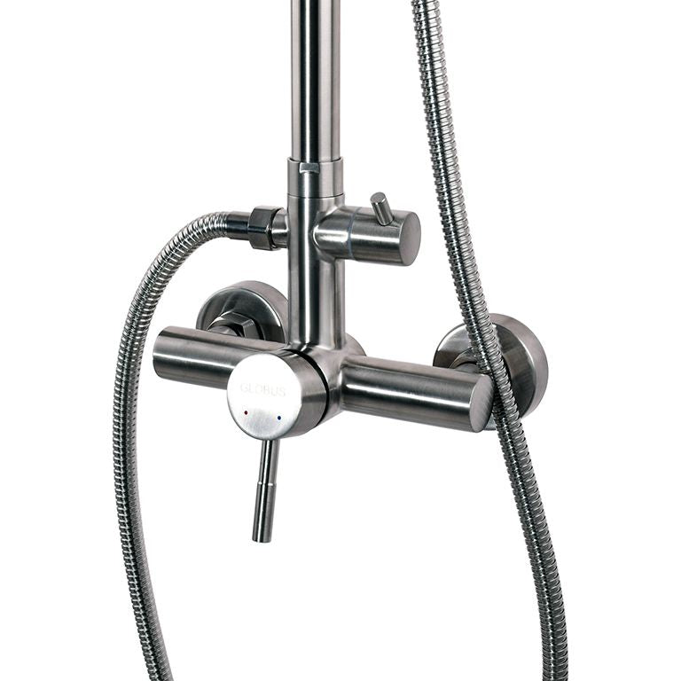 Душова система Globus Lux ALPEN SBT1-SQ-05-304 Нерж., ручна лійка SUS, Тропік SUS 250*250мм