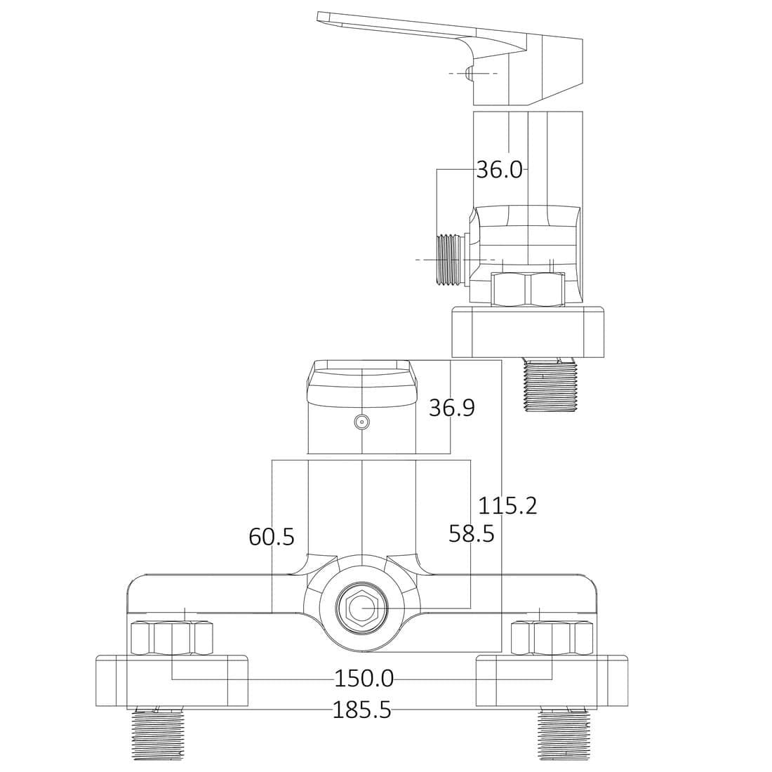 Змішувач для душу Globus Lux BONN GLB-0105N