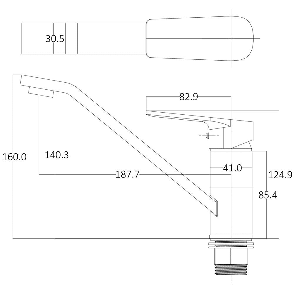 Змішувач кухонний Globus Lux BONN GLB-0203Q