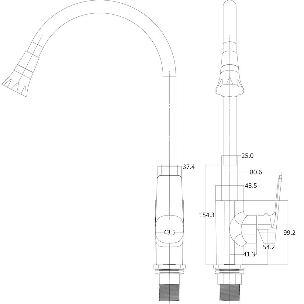 Змішувач кухонний Globus Lux BONN GLB-0203SA-B01