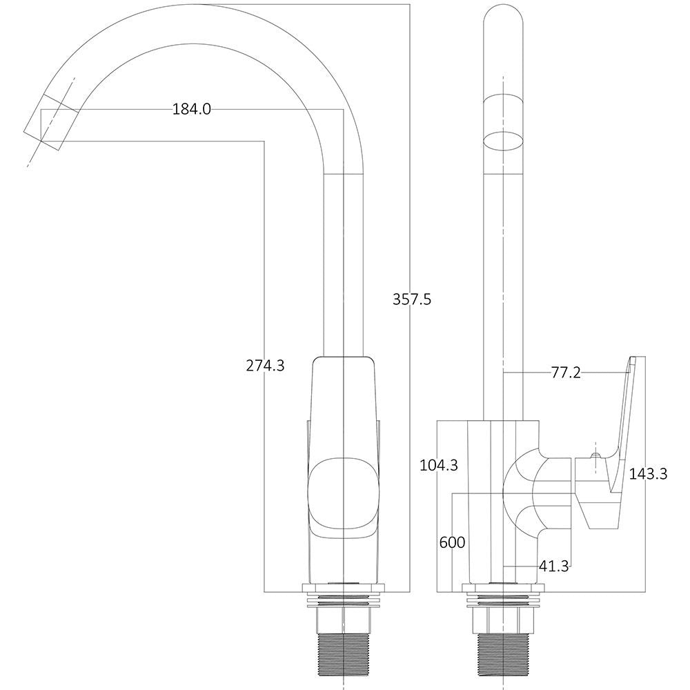 Змішувач кухонний Globus Lux BONN GLB-0203S