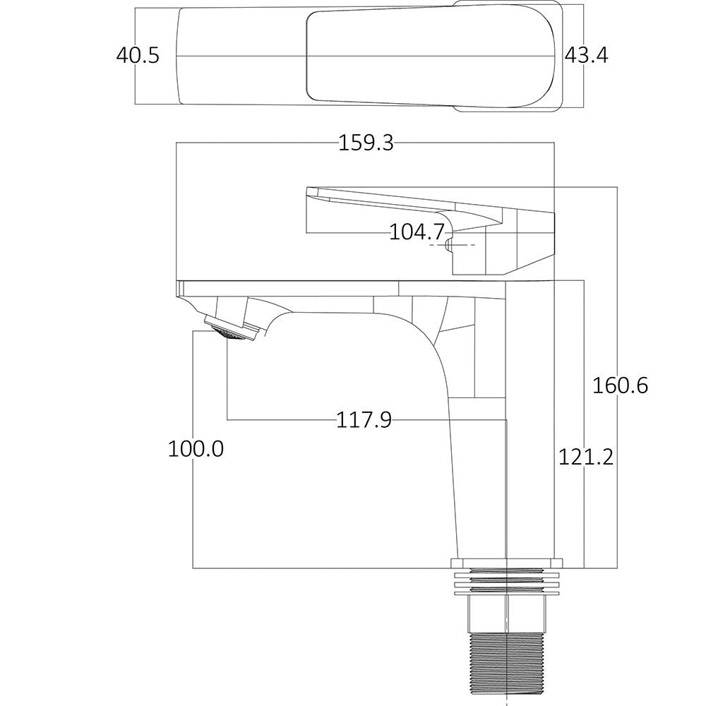 Змішувач для умивальника Globus Lux BONN GLB-0401