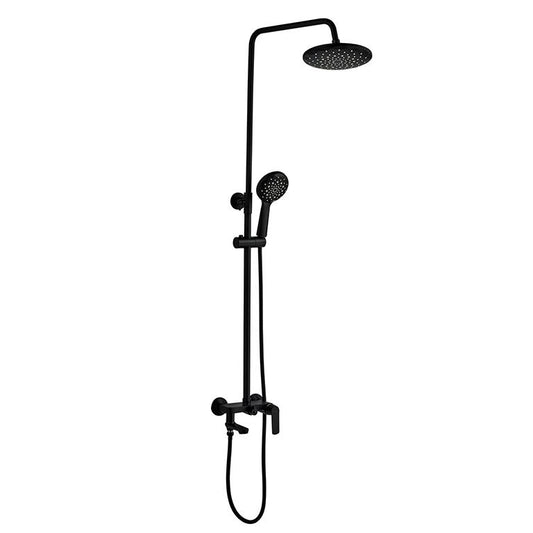 Душова система Globus Lux GLA-0002N-10-BB LAGUNA, з поворотним виливом латунь, Чорний мат