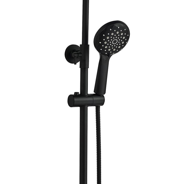 Душова система Globus Lux GLA-0002N-10-BB LAGUNA, з поворотним виливом латунь, Чорний мат