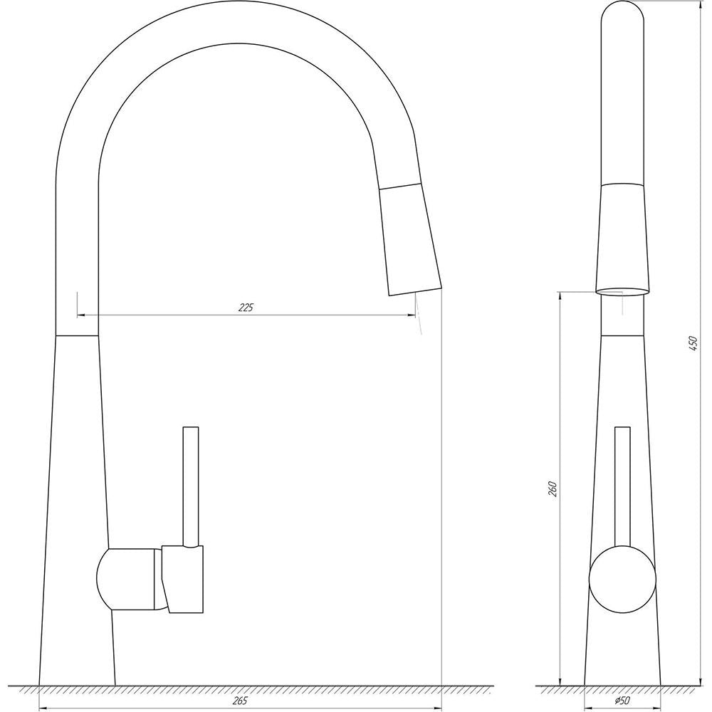 Змішувач для кухні Globus Lux LAZER GLLR-1033 St Steel