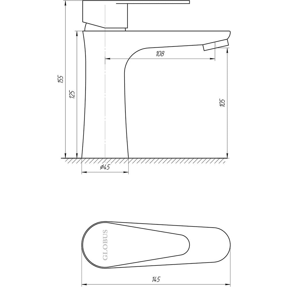 Змішувач для умивальника Globus Lux MAIN SM-101