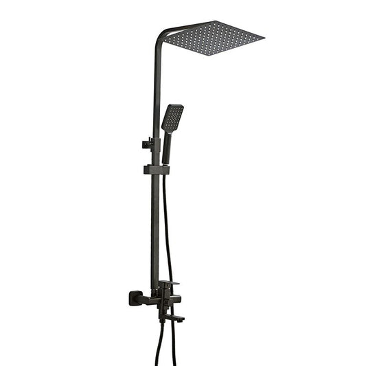 Душова система Globus Lux VAN-GLM-0026-10-BB Milano з виливом латунь H=150см, Чорний Мат.