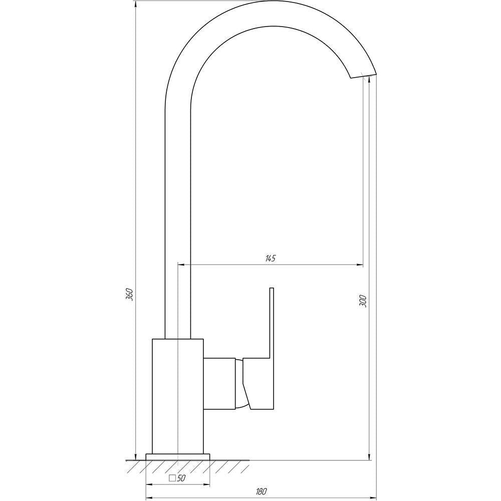 Змішувач для кухні Globus Lux MILANO GLM-203SQ FRANKE