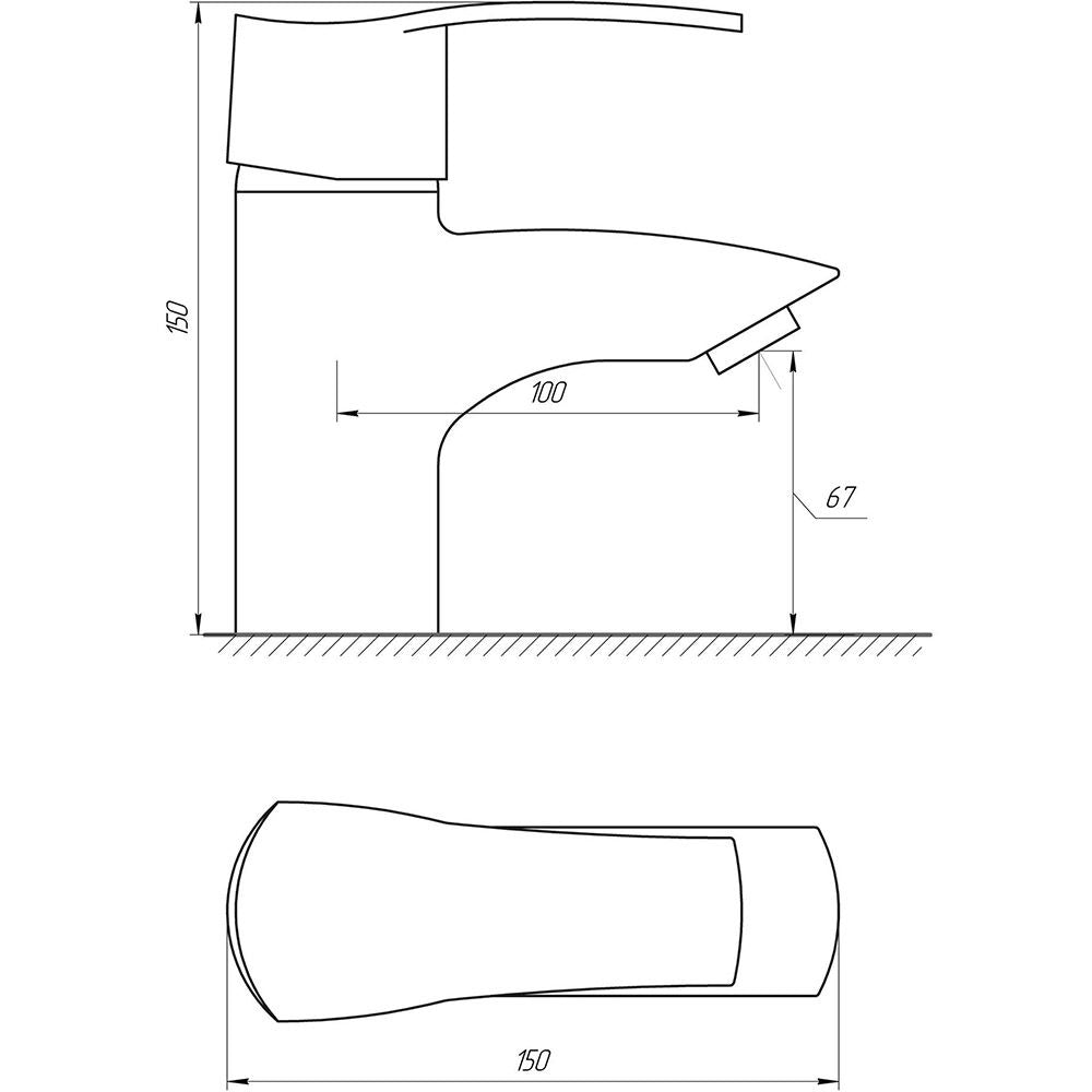Змішувач для умивальника Globus Lux QUEENSLAND GLQU-0101