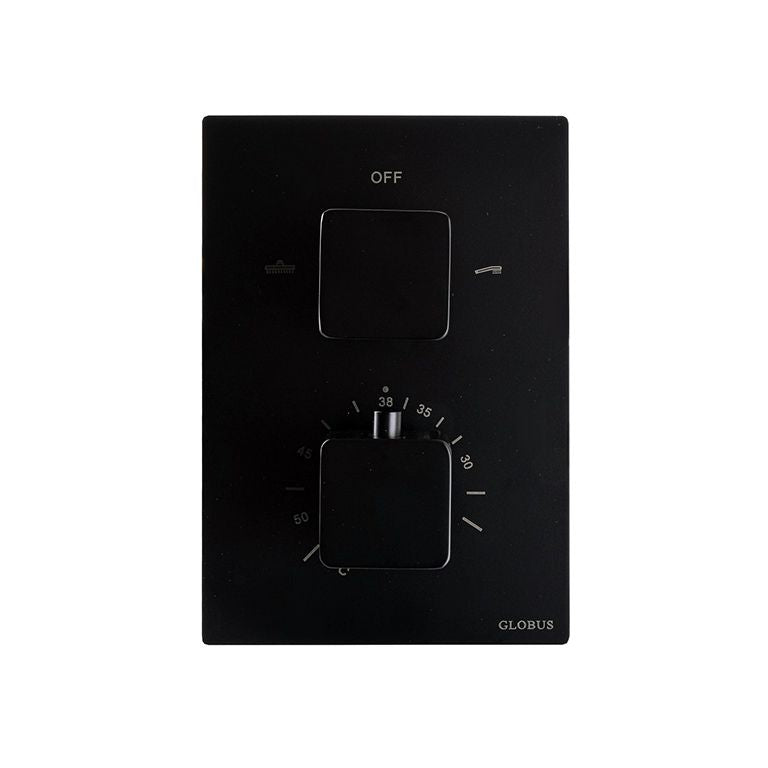 Душова система Globus Lux SMART GLM-405-BB-TT SMART box Termostatic КУБ вбудована, Комплект, Чорний Мат.