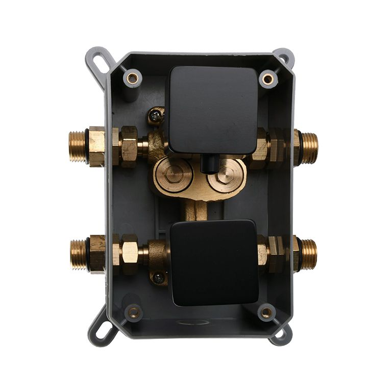 Душова система Globus Lux SMART GLM-405-BB-TT SMART box Termostatic КУБ вбудована, Комплект, Чорний Мат.