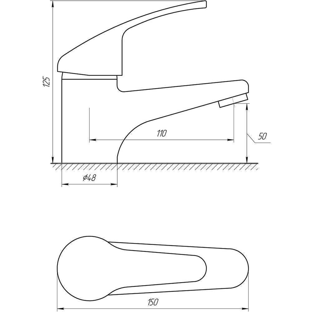 Змішувач для умивальника Globus Lux SOLLY GLSO-0101