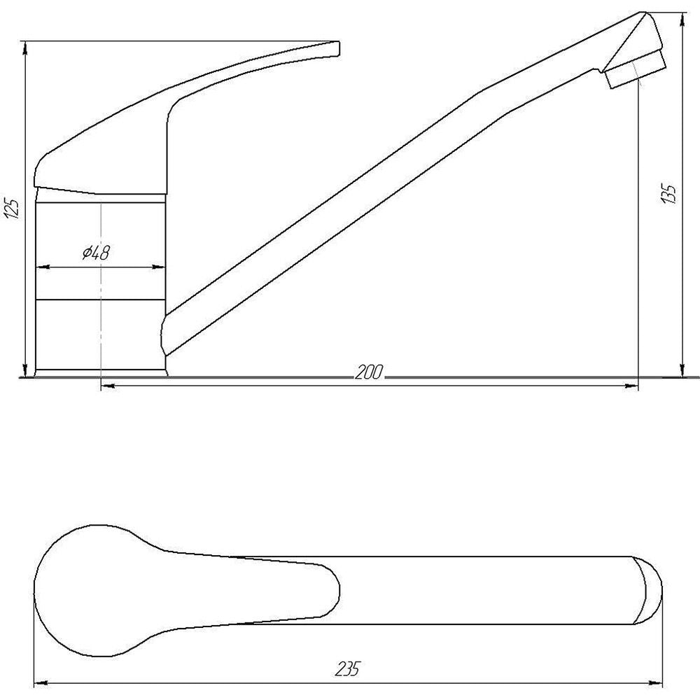 Змішувач для кухні Globus Lux SOLLY GLSO-0103