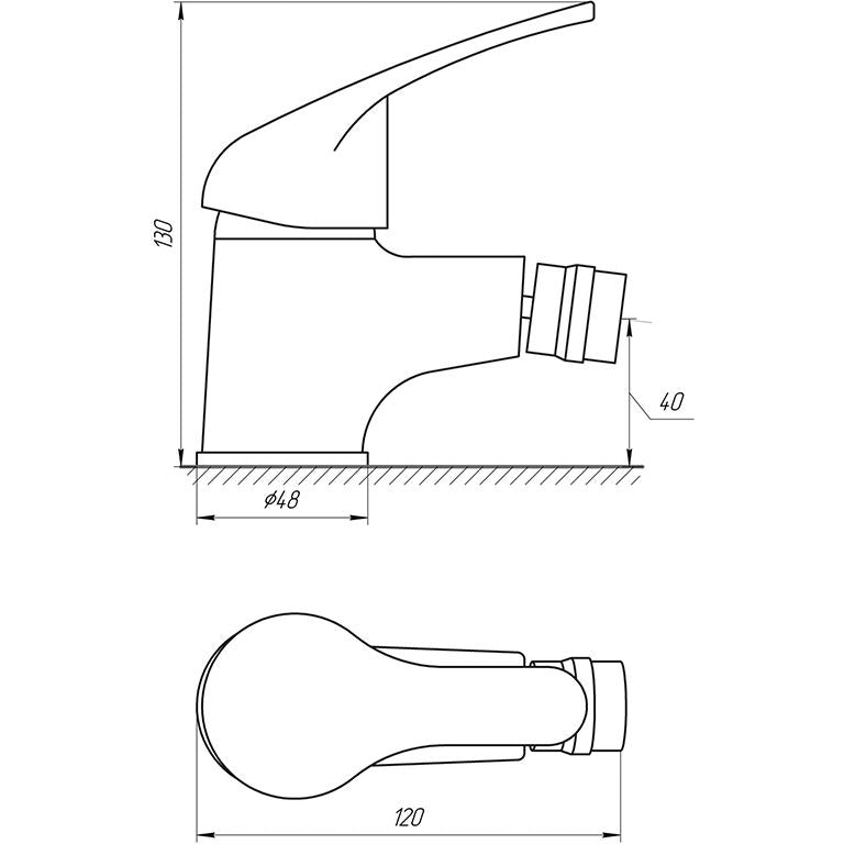 Змішувач для біде Globus Lux SOLLY GLSO-0106