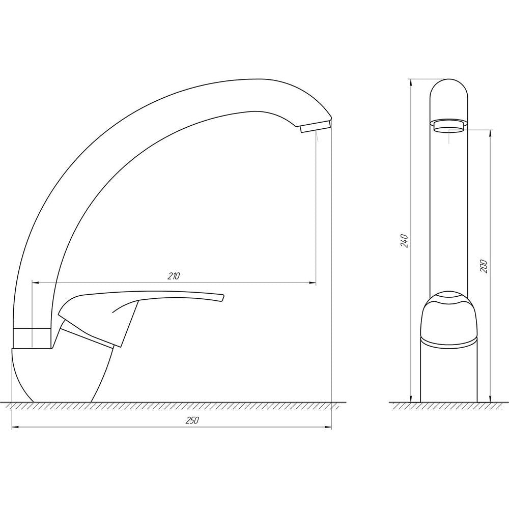 Змішувач для кухні Globus Lux SOLLY GLSO-0203S