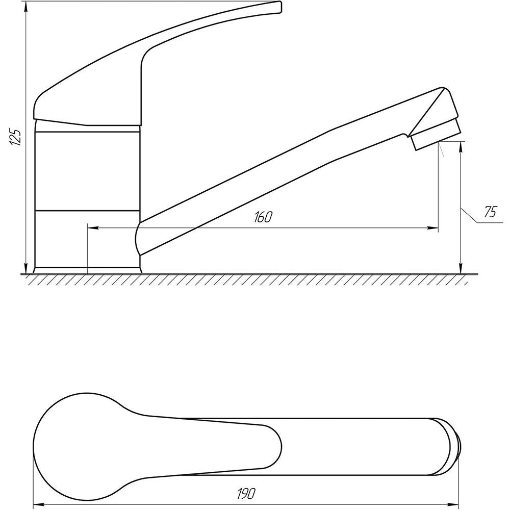 Змішувач для умивальника Globus Lux SOLLY GLSO-0203М