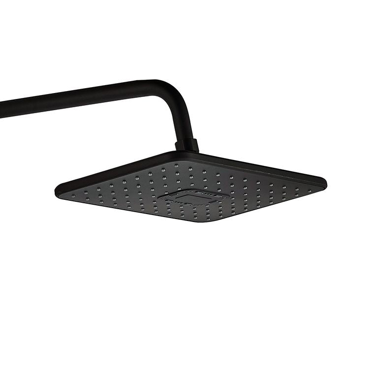 Душова система Globus Lux GLM-0041T-BB Termostatic Куб Штанга Круглая 1400мм, з виливом Чорний Мат.