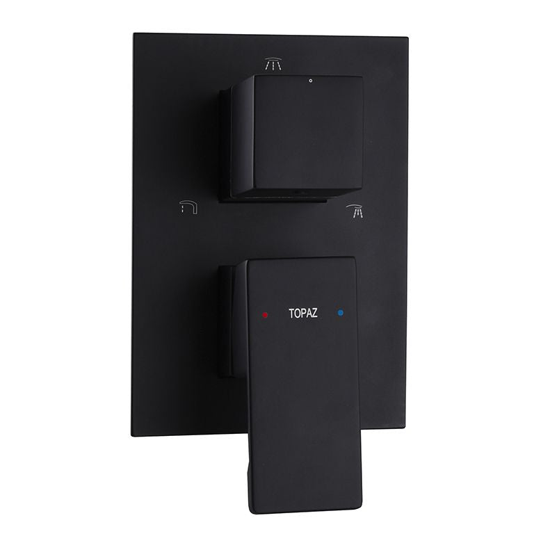 Змішувач для душу вбудований TOPAZ ODISS TO 08115-H13-BL Smart box/3 виходи, Комплект, Чорний