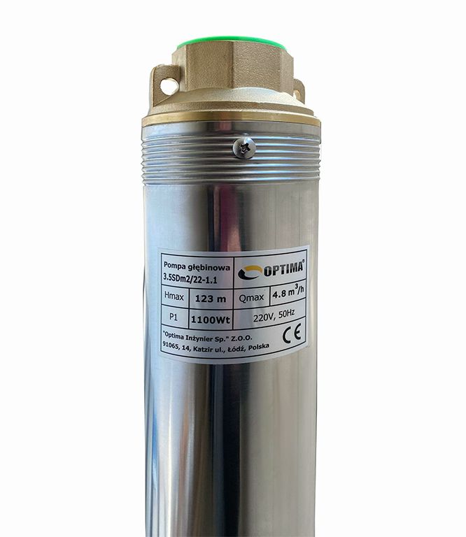 Свердловинний насос OPTIMA 3.5SDm2/22 1,1кВт 123м + пульт + кабель 15м