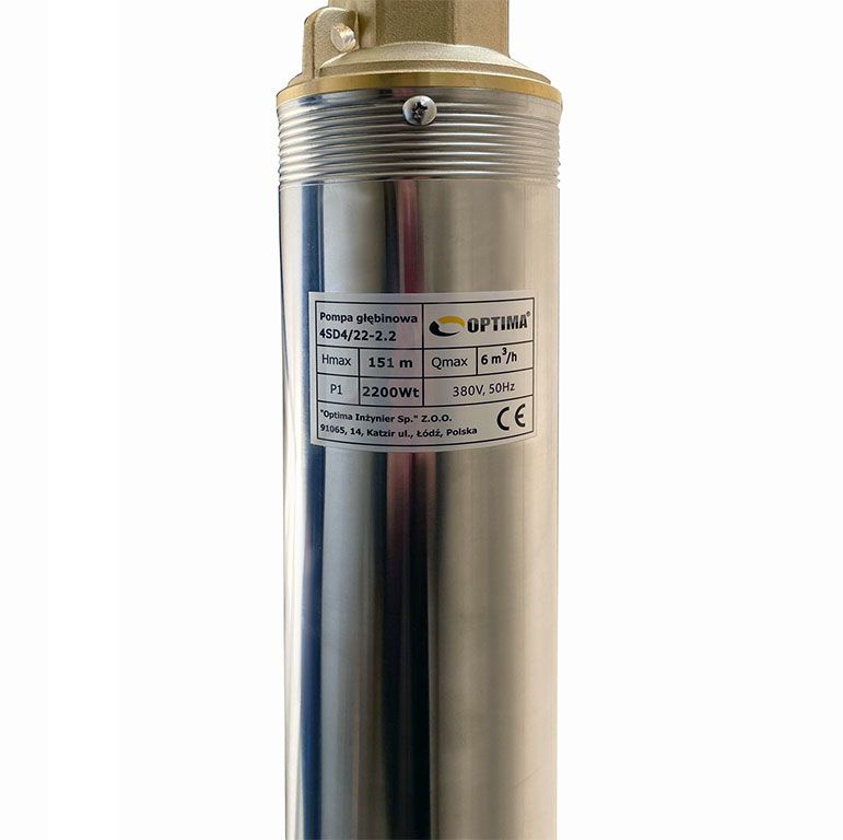 Свердловинний насос OPTIMA 4SD 4/22 2,2кВт 151м 3-фазний + кабель 15м