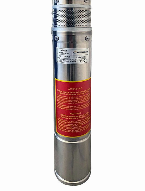 Насос свердловинний OPTIMA PM 3.5SDm3/16 0.75кВт 100м + кабель 60м, із вбудованим конденсатором (без пульта)