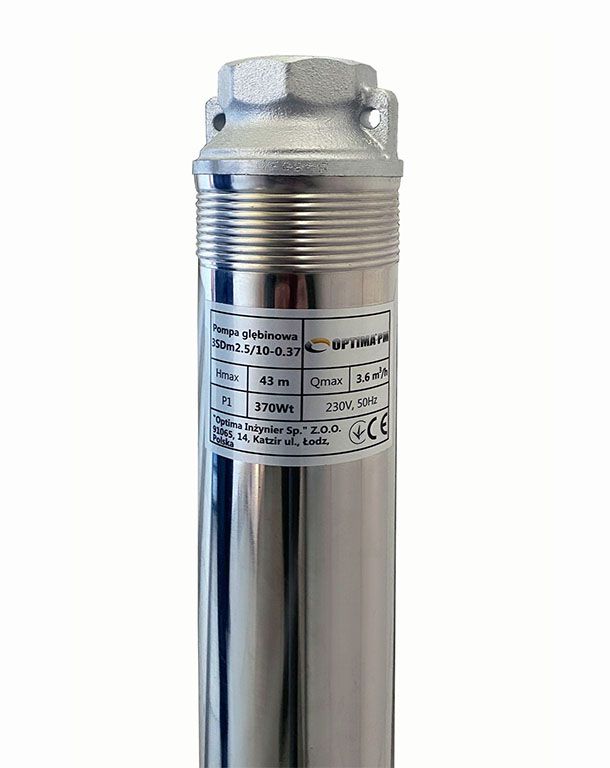 Насос свердловинний OPTIMA PM 3SDm2.5/10 0.37кВт 46м + 1.5 м кабель, із вбудованим конденсатором (без пульта)