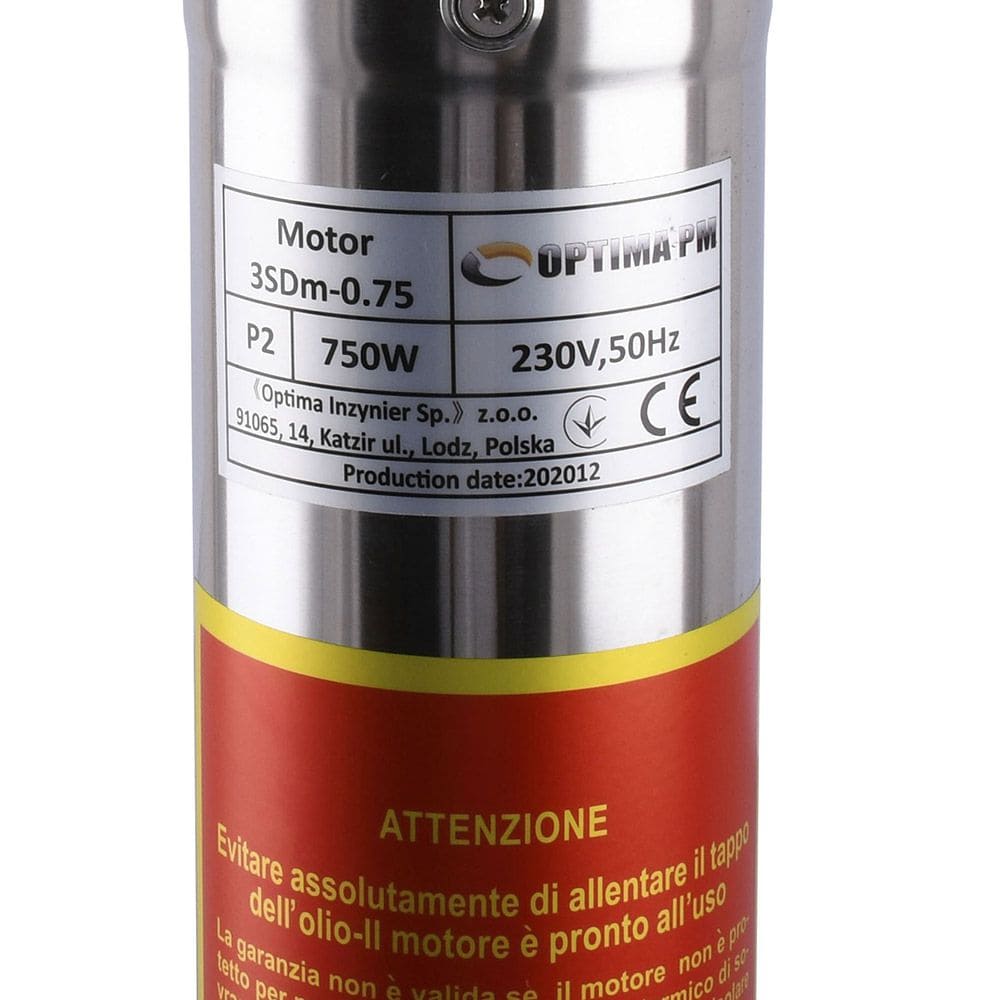 Насос свердловинний OPTIMA PM 3SDm2.5/20 0.75 кВт 90м + 55 м кабель