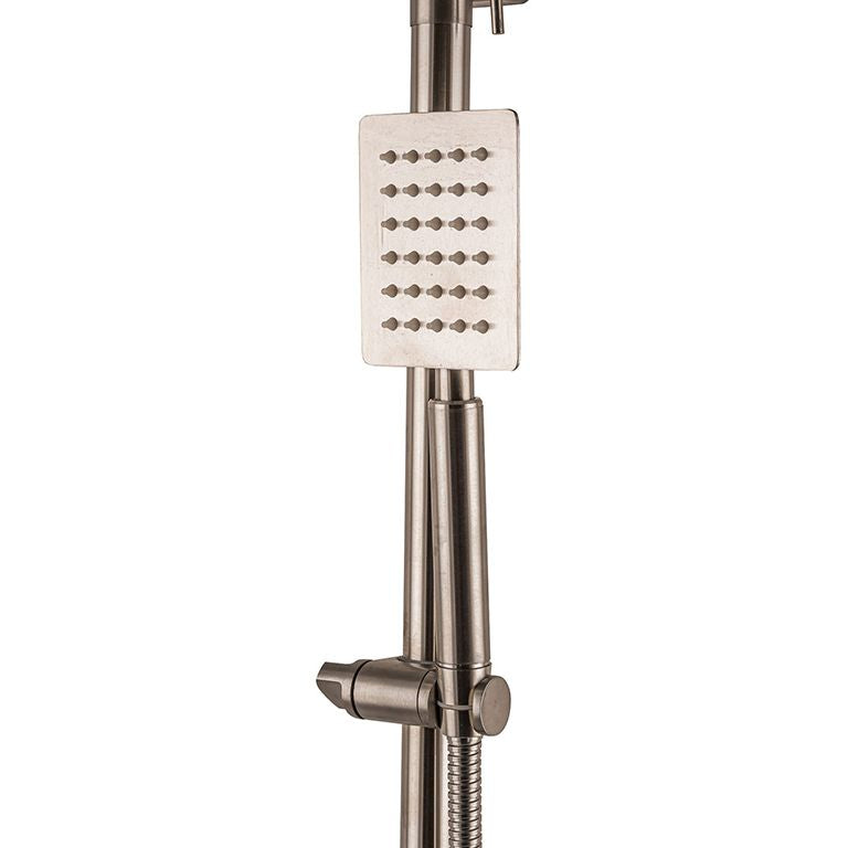 Душова система Globus Lux SICILIA SBQ-SH-105 Квадро Нержавійка, лійка 250х250mm, кругла трубка, Комплект