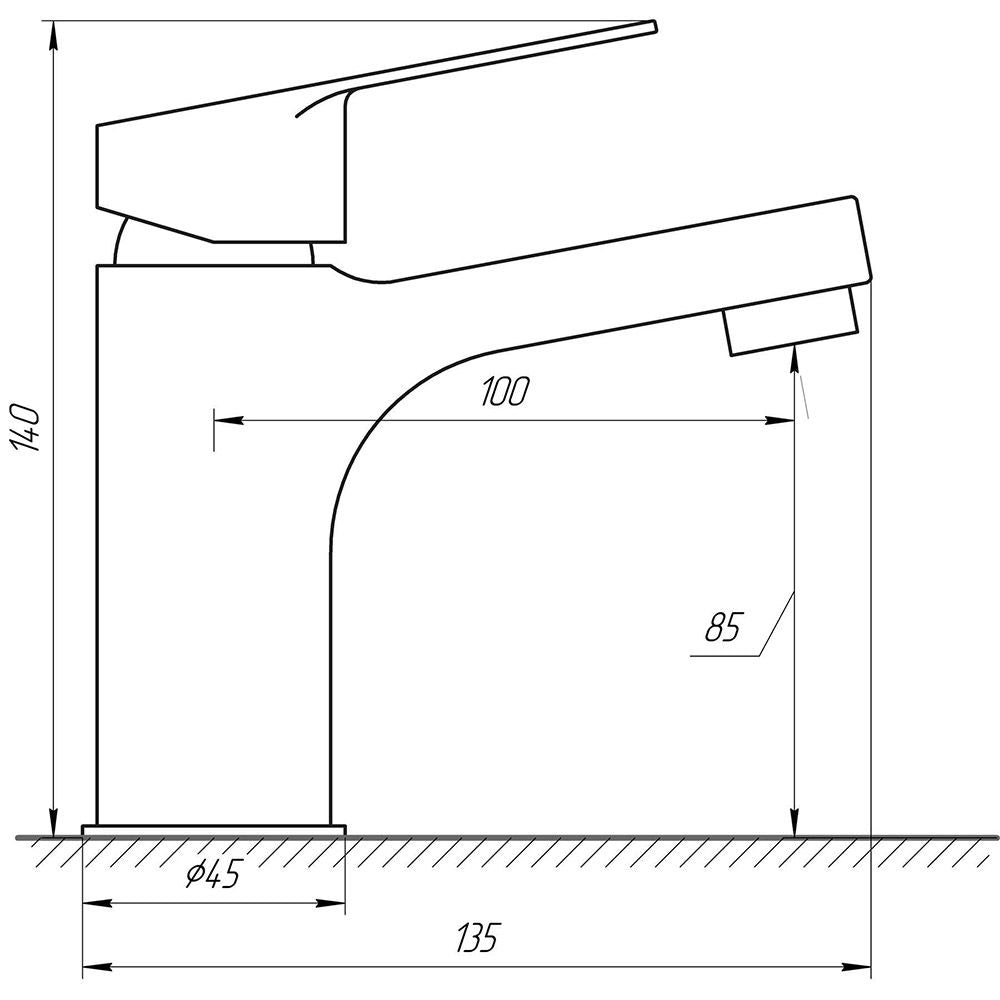 Змішувач для умивальника TOPAZ CAPRI TCA 15207-H44