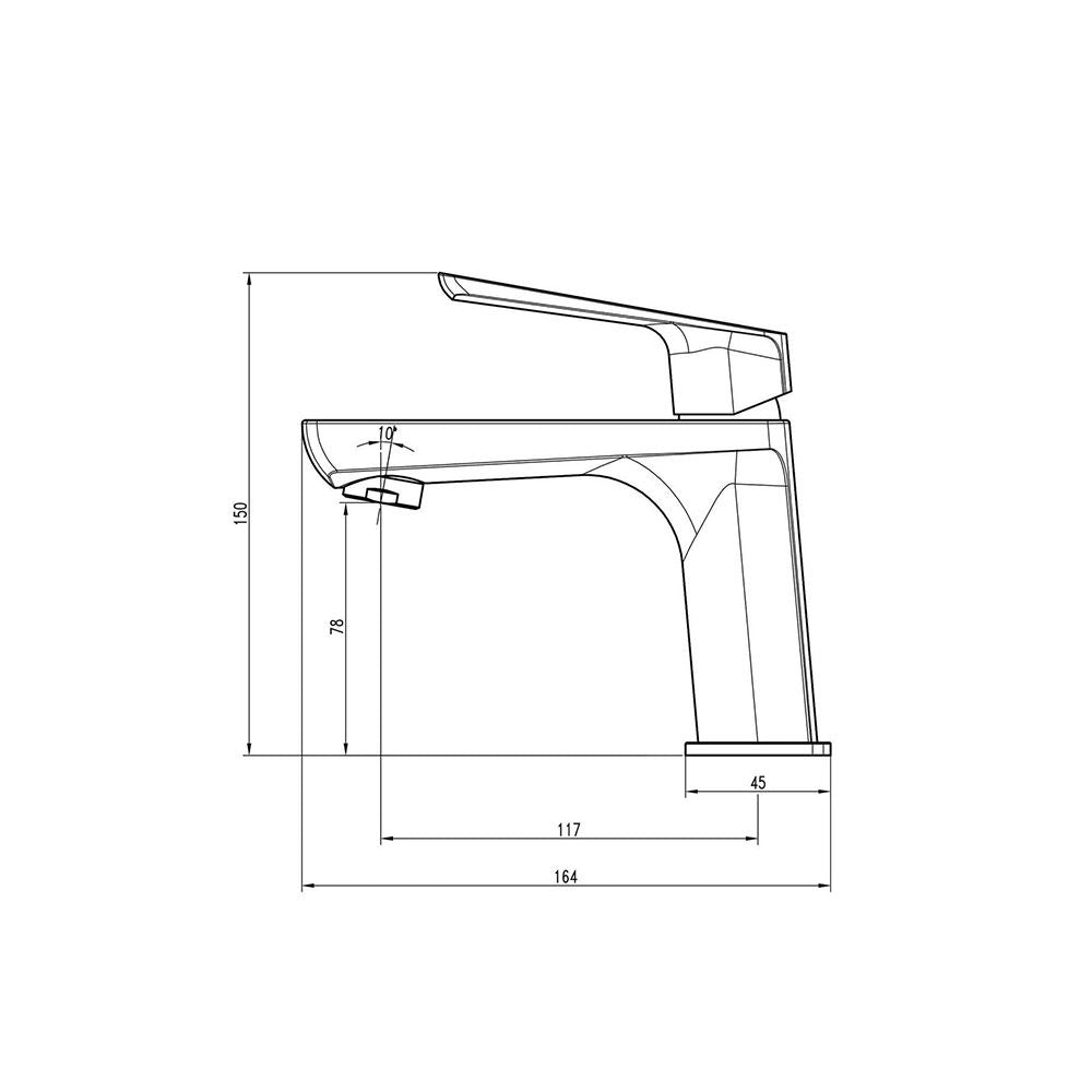 Змішувач для умивальника TOPAZ LEXI TL 21201-H57-0